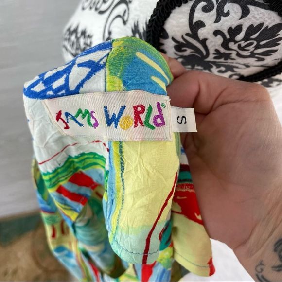 Vintage Jams World Beaches Button Down Shift Maxi Dress - Picture 9 of 10